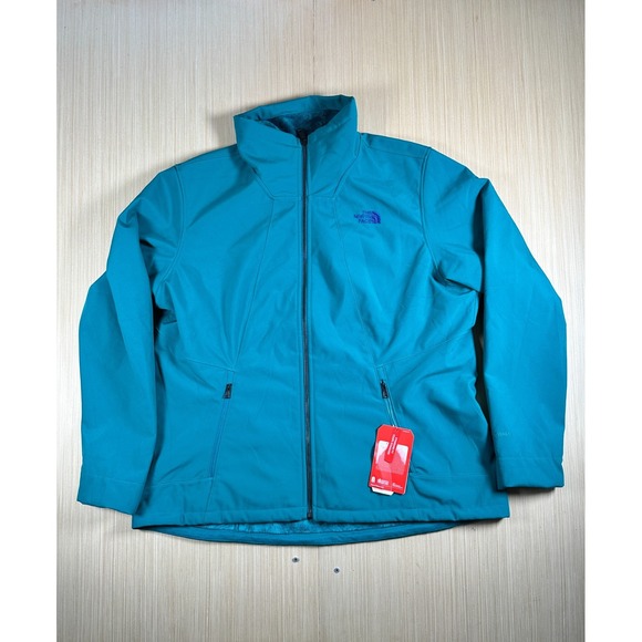 The North Face Windwall Jacket Womens 2XL Harbor Blue Fleece Lined Standard Fit - Picture 1 of 7
